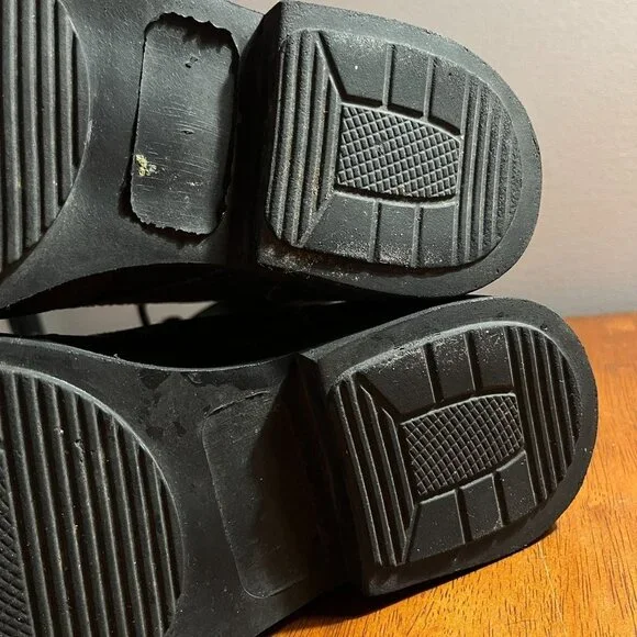 Rhino Distressed Leather Lace Up Packer Boots US 8 Grunge Hobo Combat Western